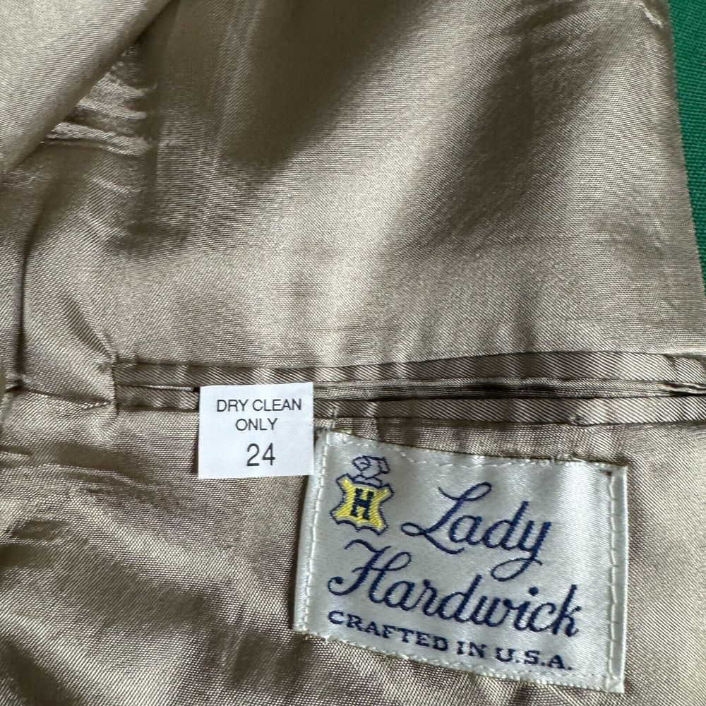 Lady Harwick Masters Womens‎ Jacket Blazer Sport Coat 24 Replica Green Augusta - Picture 12 of 12